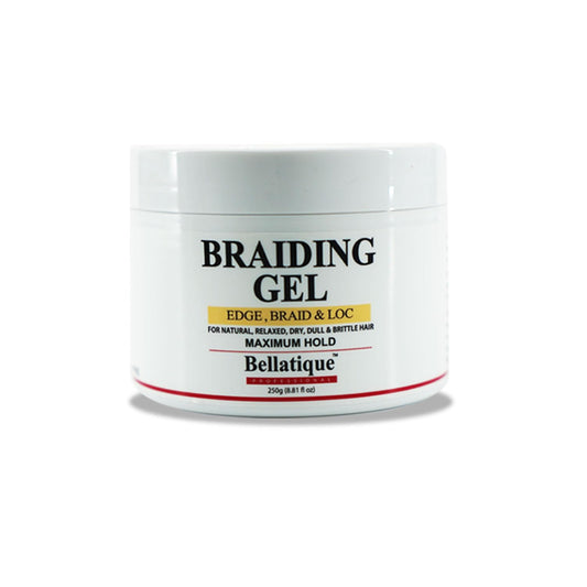BELLATIQUE Edge, Braid, & Loc Maximum Hold Edge Control & Braiding Gel for Natural, Relaxed, Dry, Dull Hair - No Flaking, No Whitening, Fast Drying