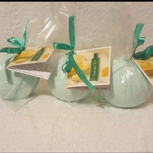 Spa Pure BADEDAS Bath Bombs - 3 XL Fizzies, Ultra-Moisturizing, Natural, Organic, Made with Shea, Mango and Cocoa Butter