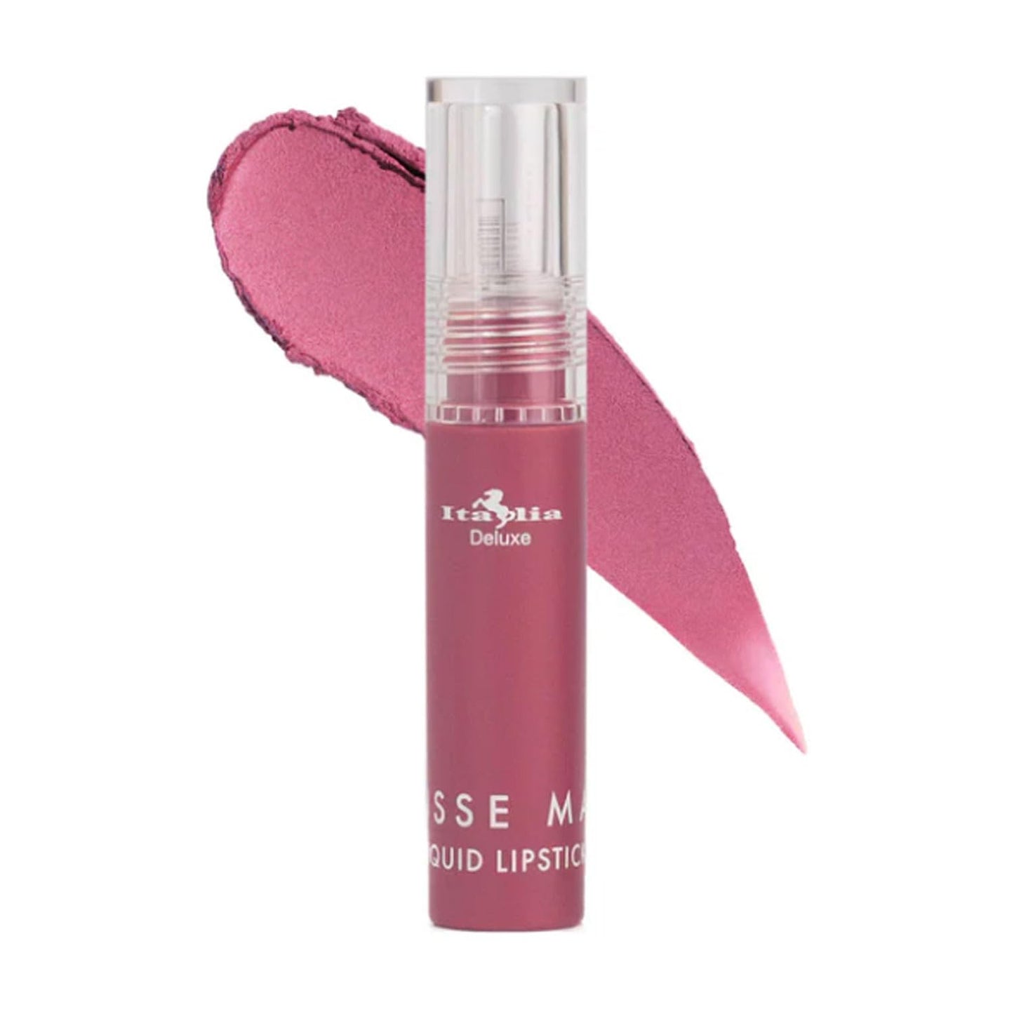 Italia Deluxe Pick 1 Mousse Matte Liquid Lipstick Comfortable Velvet Finish & Zipper Bag (190-10 : SWEETIE, Full Size)