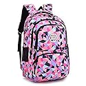 Yookeyo Elementary Schoolbag Geometric Pattern Backpack Junior High School Boys and Girls Daypack Travel Bag