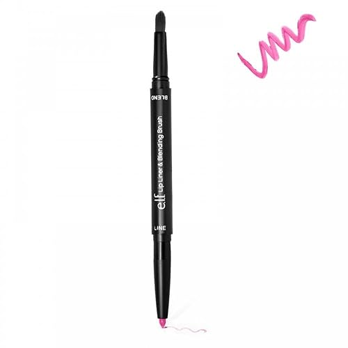 e.l.f. Lip Liner and Blending Brush, Fuchsia, 0.1 Ounce