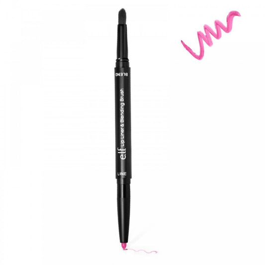 e.l.f. Lip Liner and Blending Brush, Fuchsia, 0.1 Ounce