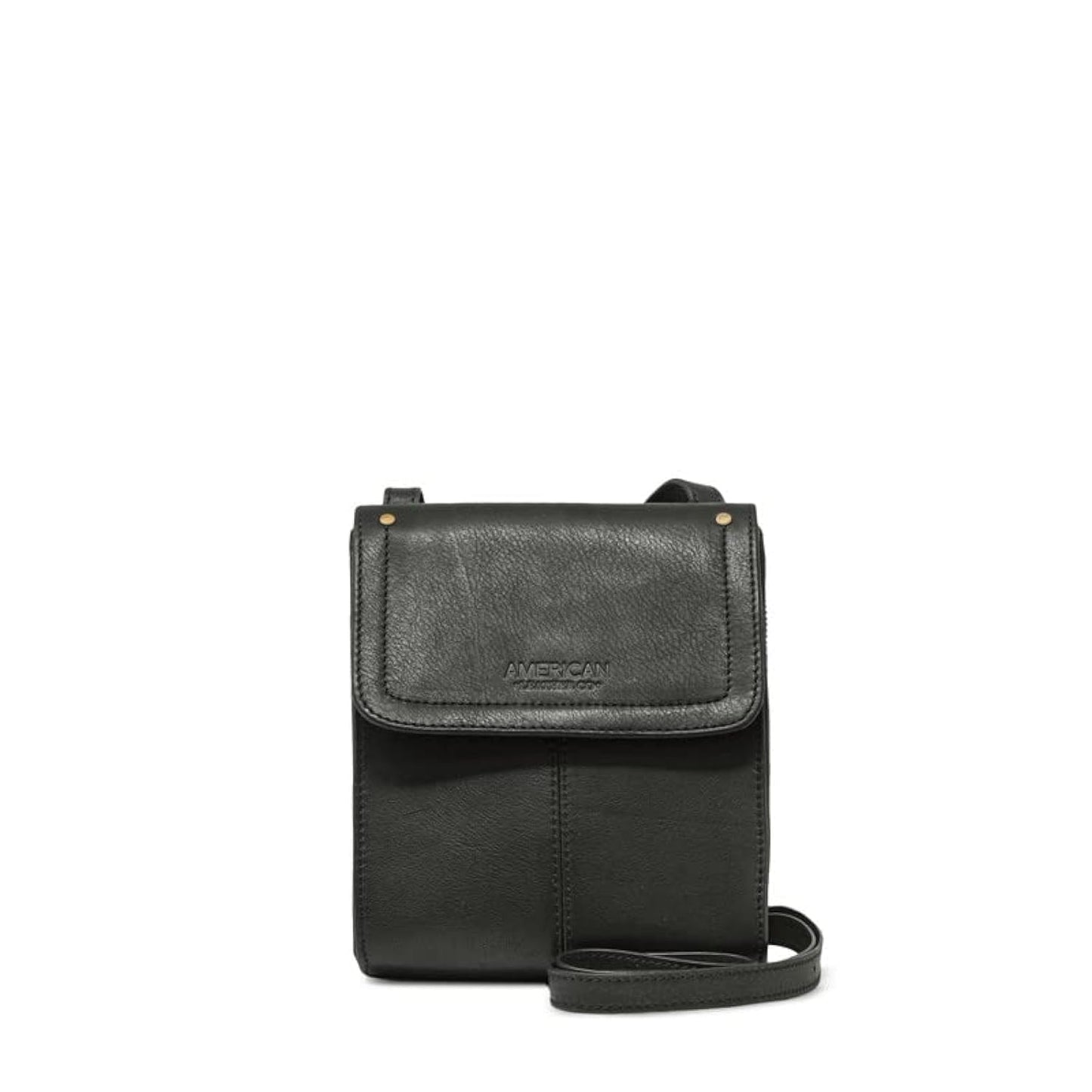 American Leather Co. Kansas Crossbody Bag, Black, 100% Genuine Leather Purse, Multi-Pocket Crossbody Sling Bag with Adjustable Straps, Functional…