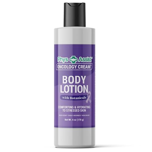 PhysAssist Oncology Cream Body Lotion with Botanicals - Hydrating Lotion for Dry, Sensitive and Stressed Skin - Lavender, Tea Tree, Peppermint