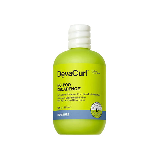 DevaCurl No-Poo Decadence Non-Lathering Cleanser for Ultra-Rich Moisture, Green Oasis, 12 fl. oz