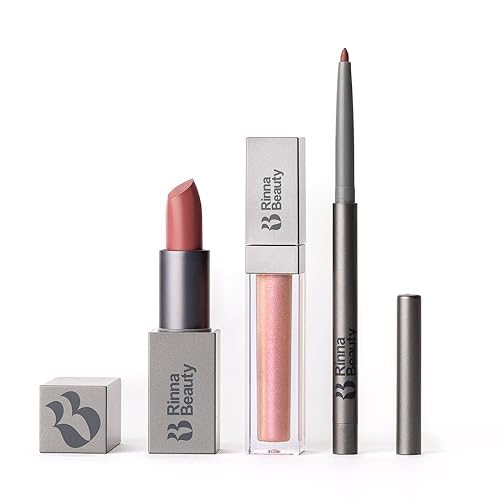 Rinna Beauty Lip Kit - Rodeo Drive - All in One Perfect Rose Lip Color - Includes Lipstick, Lip Gloss, and Lip Liner - Vegan Formula, Long-lasting,