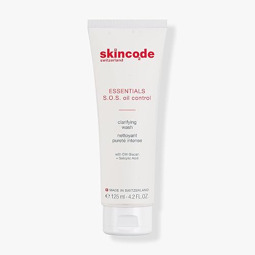 Skincode S.O.S Oil Control Clarifying Wash - Pore-Refining, Breakout-Reducing Cleanser | Advanced Pore-Cleansing Formula | Dermatologist Tested, Free