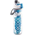 O2COOL ArcticSqueeze Insulated Mist 'N Sip Squeeze Bottle 20 oz., Blue/Blue Splash