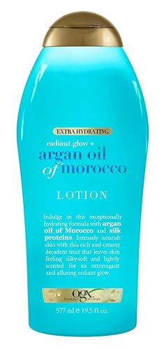 Ogx Body Lotion Argan Oil Of Morocco Extra Hydrating 19.5 Ounce (577ml) (Pack of 3)