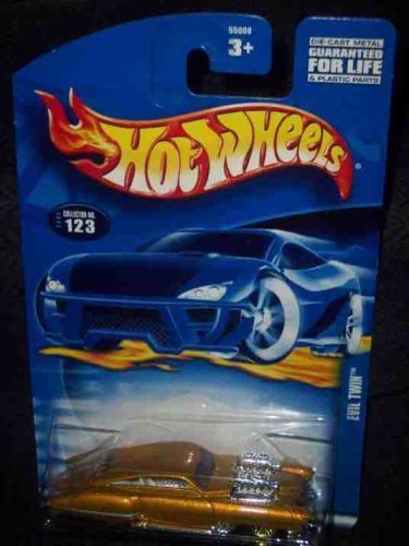 #2002-123 Evil Twin Gold Malaysia Collectible Collector Car Mattel Hot Wheels