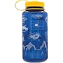 Nalgene Sustain Tritan BPA-Free Water Bottle Made with Material Derived from 50% Plastic Waste, 32 OZ, Wide Mouth, Geographical Bottle Design