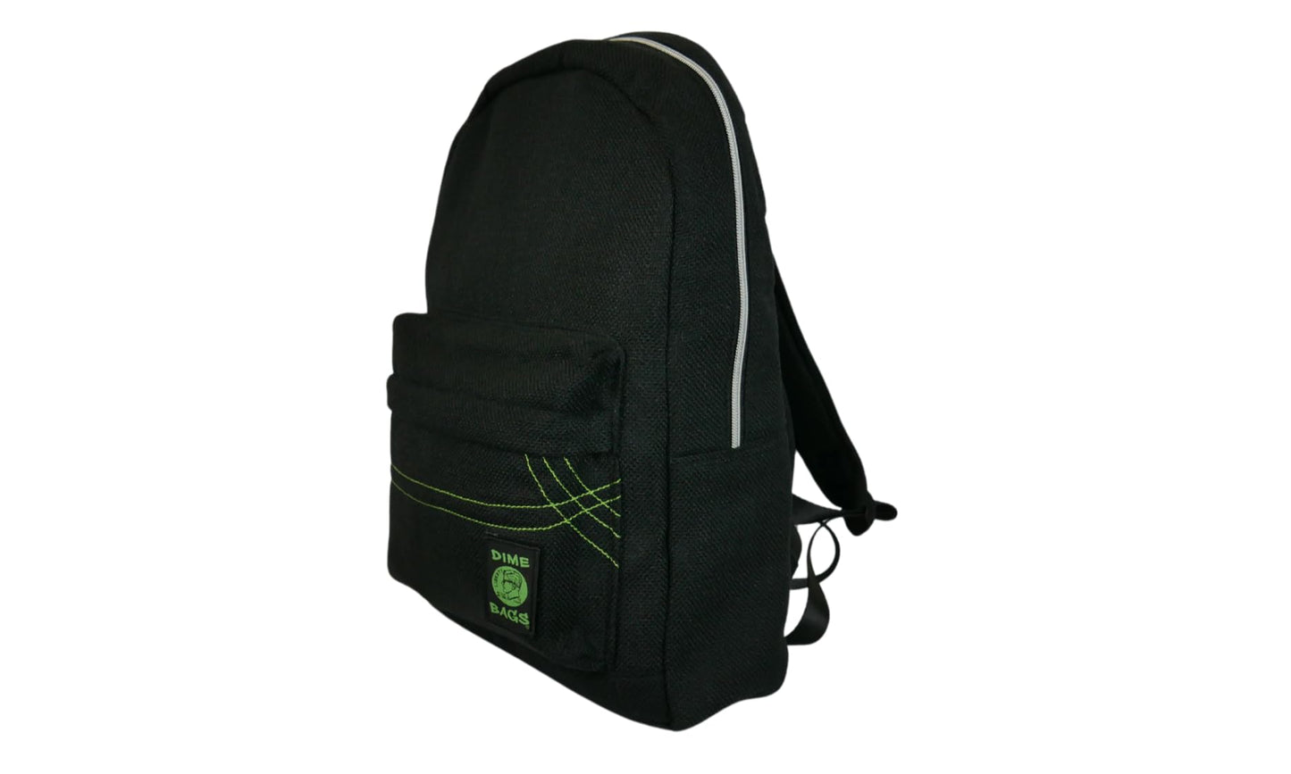DIME BAGS Study Backpack with 15" Padded Laptop Sleeve, Durable Hempster Exterior, 5 Compartments & Hidden Pocket, Comfortable Adjustable Shoulder Straps, Bag for School, Work & Travel (Black)