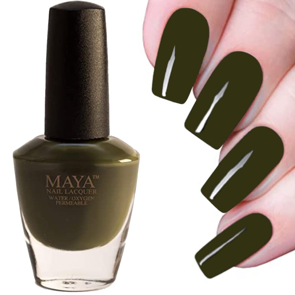 Maya Cosmetics nail polish gift set (Gold gift box (3), Maya Nail Lacquer (Olive You). Breathable, Halal, Made in The USA) Beauty & Personal Care MAYA
