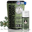 Coach Soak Recovery Bath Soak & Magnesium Cream - Bath Salt (3 lb) & Magnesium Lotion (3.4 oz) - Natural Recovery Cream & Fast-Absorbing Pure Flakes
