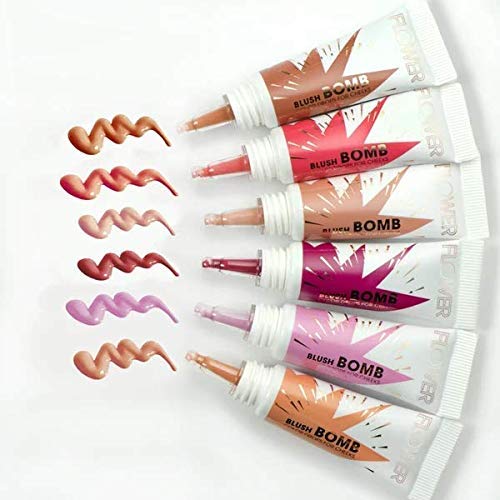 FLOWER Beauty By Drew Barrymore Liquid Blush Makeup Bomb Color Drops -Silky Lightweight Formula + Gel Cream Blush for Cheeks - Radiant + Glossy Finish