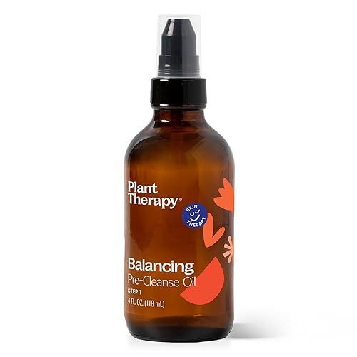 Plant Therapy Balancing Pre-Cleanse Oil (Oil Facial Cleanser for Normal/Dry Skin) 4 oz, Gently Removes Dirt, Makeup & Other Impurities