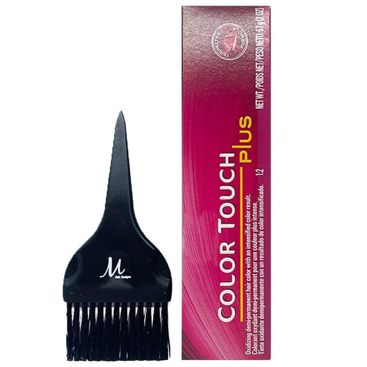 Color Touch Plus 44/07 Intense Medium Brown/Natural Brown Hair Color 2 Oz and M Hair Designs Tint Brush (Bundle) Beauty & Personal Care M Hair Designs