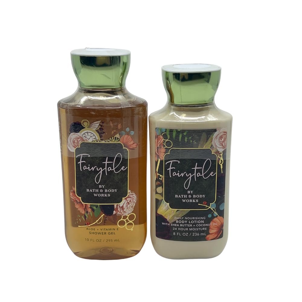 Bath & Body Works FAIRYTALE 2-piece Gift Set with a Red Bow for Holidays & Gifts - Shower Gel 10 fl oz & Body Lotion 8 fl oz