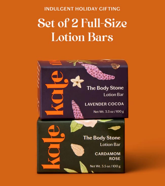 Kate McLeod Winter Rituals Body Stone Duo (Lavender Cocoa & Cardamom Rose)