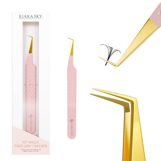 KIARA SKY LASH Tweezer for Eyelash Extensions - Precision Fiber Tip Grip - Volume, Mega Volume, and Lash Removal Fills - Comfortable Ergonomic Design Beauty and Personal Care KIARA SKY