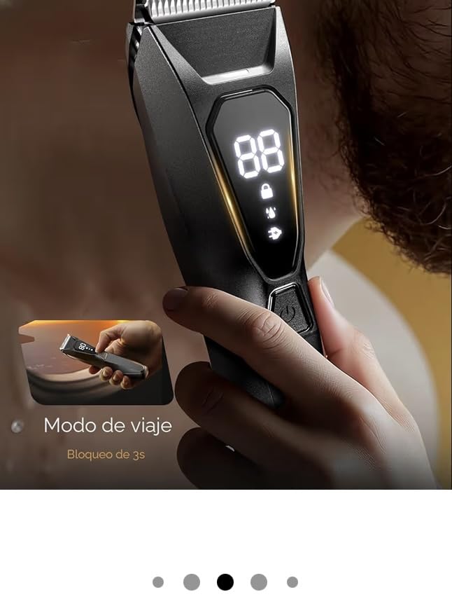 Lijecozy Body Hair & Pubic Hair Trimmer for Men - Electric Ball Shaver with LED Light & Display, Waterproof Wet/Dry Groomer Kit with Wireless Charging Beauty and Personal Care Lijecozy