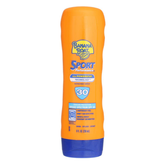Banana Boat Sport Ultra SPF 30 Sunscreen Lotion, 8oz | Banana Boat Sunscreen SPF 30 Lotion, Oxybenzone-Free, Sunblock, Water Resistant, 8oz