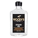 Woody's Styling Gel for Men - Alcohol-Free Men's Hair Gel with Light to Medium Hold, No Crunch, Touchable Finish, 12 fl oz