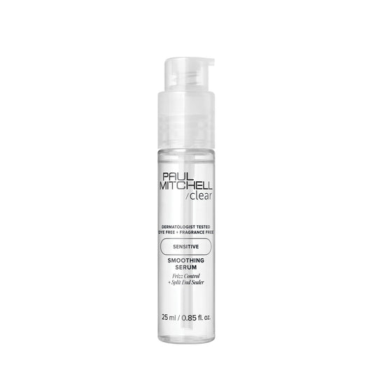 Paul Mitchell Clear Smoothing Serum, Blowout Primer, Fragrance Free, For Sensitive Scalp + Skin, 0.85 fl oz