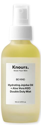 Knours Korean Hydrating Jojoba Oil + Aloe Vera H2O | Knours Be Kind Face Mist Spray | Vegan Squalane | Dry, Sensitive Skin | for Redness |110ml/3.72fl