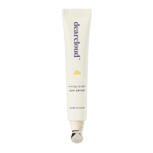 dearcloud Energy Eye Serum - Under Eye Serum for Puffiness and Bags with Vitamin C & Dipeptide-2 - Korean Skincare for Dark Circles (.68 fl oz)