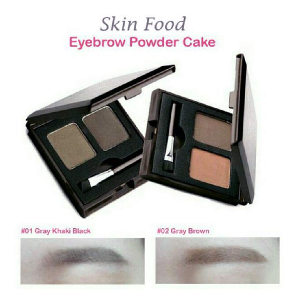 SKINFOOD Choco Eyebrow Powder Cake from Real Cacao - Eyebrow Powder Duo Palette with Minerals - Great Gifts Ideas for Women, Mom, Teacher, Officemate