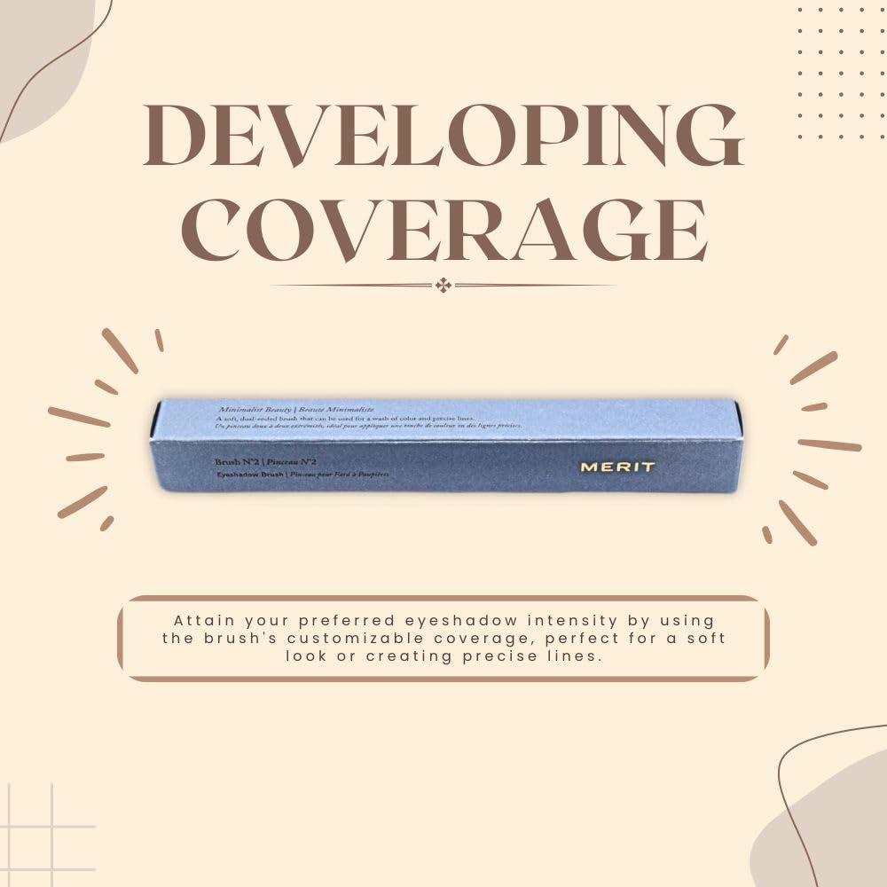 MERIT Brush No. 2 Double Sided Eyeshadow Brush
