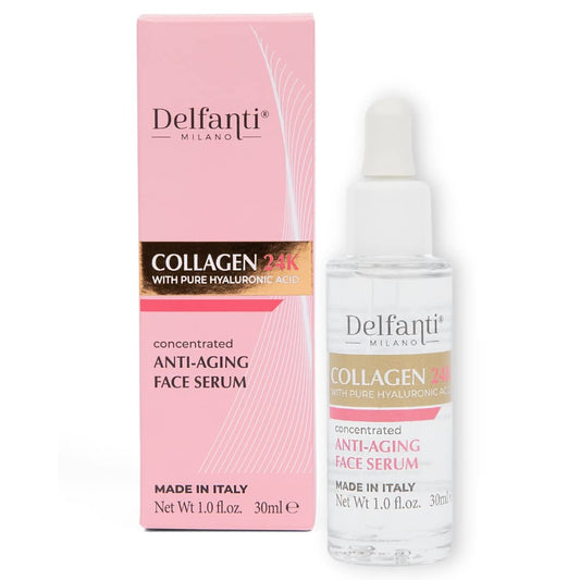 Delfanti Milano • COLLAGEN 24K with pure HYALURONIC Acid • Concentrated Anti-Aging Face Serum • Made in Italy Delfanti-Milano