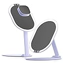 Fancii LED Rechargeable Portable Makeup Mirror with 3 Color Light Settings & 10x Magnetic Magnifying Mirror - Ultra Slim, Foldable Travel Vanity