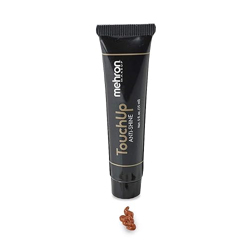 Mehron Makeup TouchUp Anti-Shine Gel | Matte Primer Face Makeup | Finishing and Primer Gel (Dark Tint)