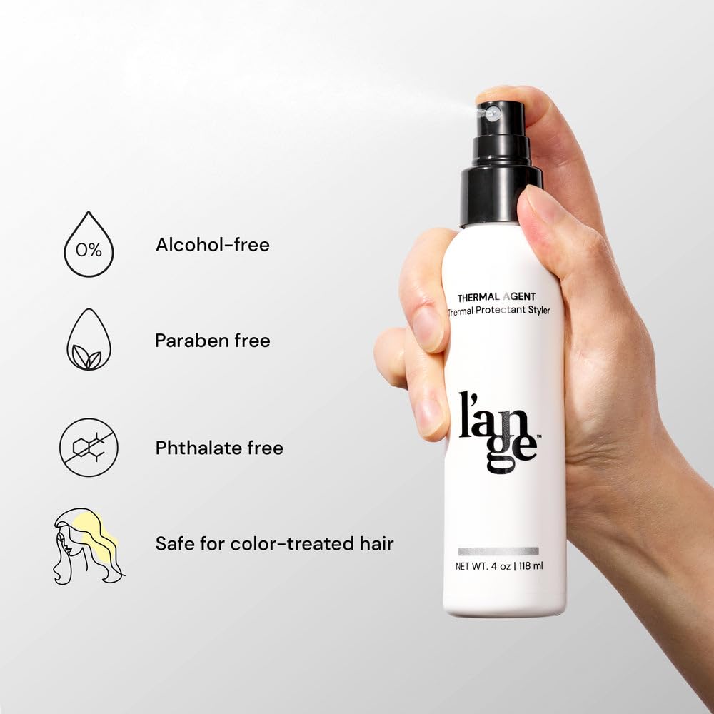 L'ANGE HAIR Thermal Agent Heat Protectant Spray | 450°F Heat Protection Spray for Hair | Controls Frizz, Enhances Shine & Volume | Safe