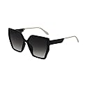 Mad Shade Sunglasses for Women, Modern Black Geometric Bold Angular Glasses, Trendy Summer Eyewear with UV400 Protection
