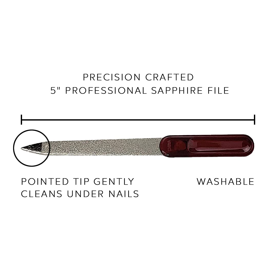 Professional Double Sided Sapphire Nail File Manicure Pedicure Finger & Toe Nail by DreamCut