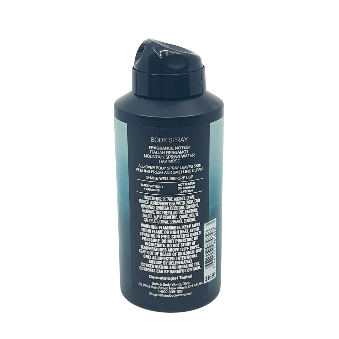 Bath and Body Works Men's Collection Freshwater Deodorizing Body Spray 3.7 Oz. 2 Set.