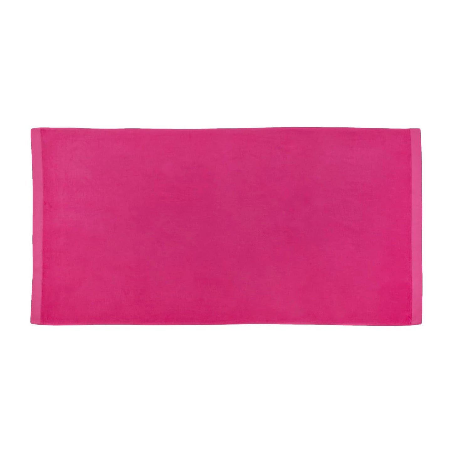 Heavy Weight Jumbo Size Dobby Hem Velour Beach Towel (Pink)