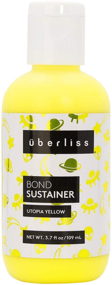 Bond Sustainer Color (Neon Utopia Yellow) 3.7oz Bond - Color Depositing Conditioner - Semi Permanent Direct Dye - Rebuild Broken Bonds - For Healthy