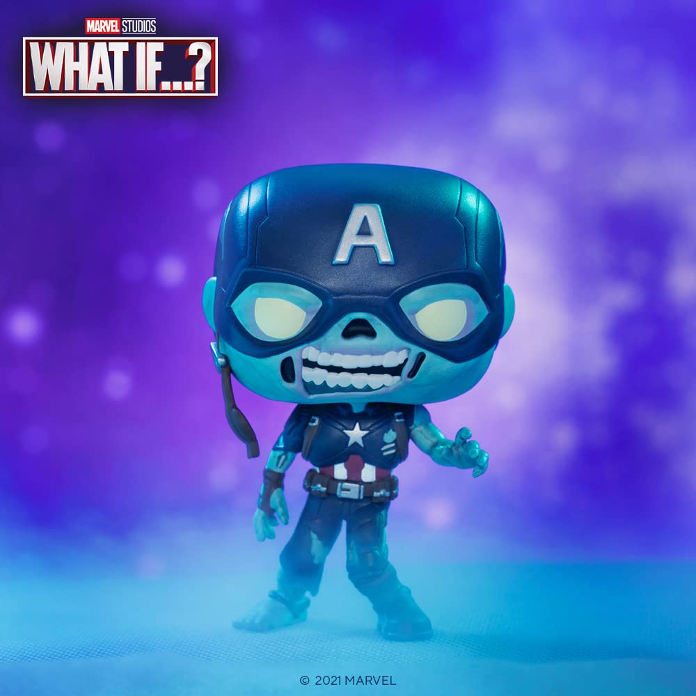 Funko Pop Marvel: What If? - Zombie Captain America Vinyl Bobblehead - Marvel What If - Collectable Vinyl Figure - Gift Idea - Official Merchandise…