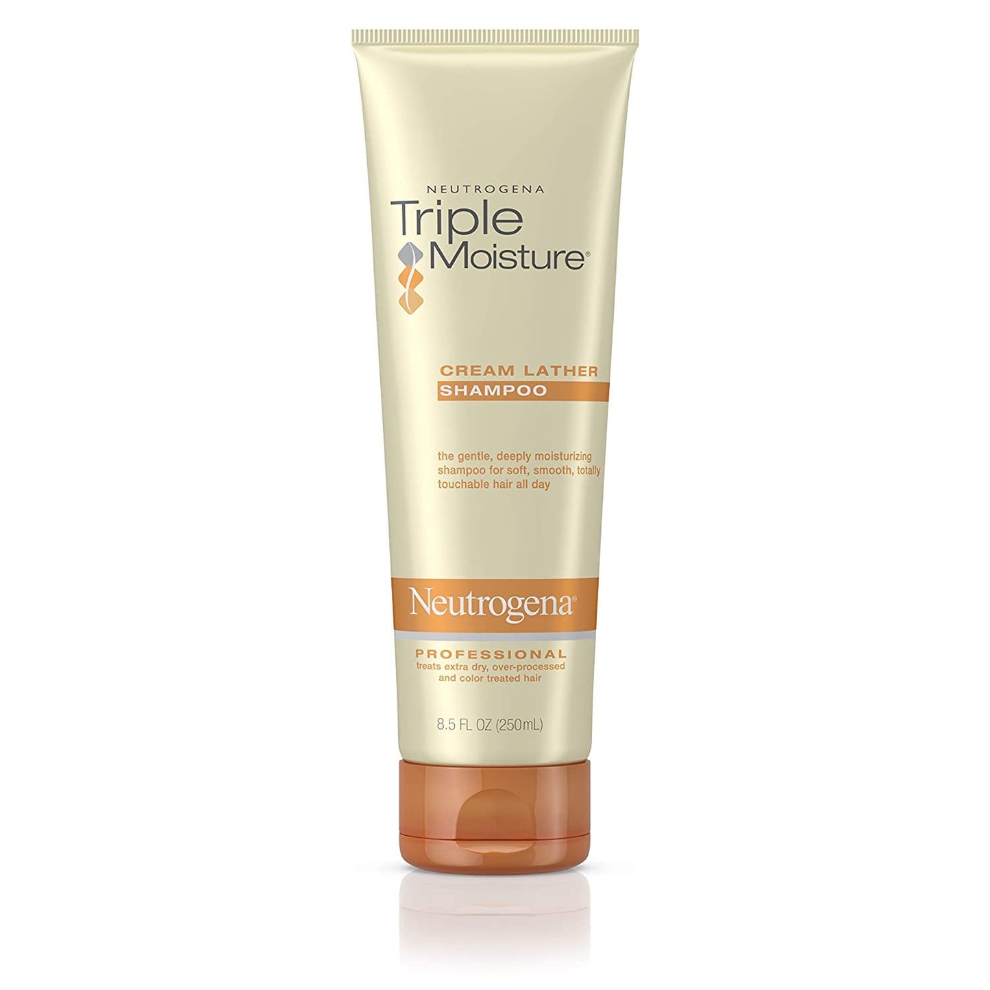 Neutrogena Triple Moisture Cream Lather Shampoo for Extra Dry Hair, Damaged & Over-Processed Hair, Hydrating with Olive, Meadowfoam & Sweet Almond