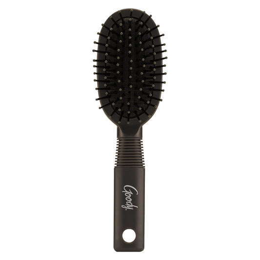 Goody Mini Cushion Hair Brush - Oval Travel Hairbrush for All Hair Types, Tangles Knots With Ease Without Tears or Breakage - Pain-Free Hair