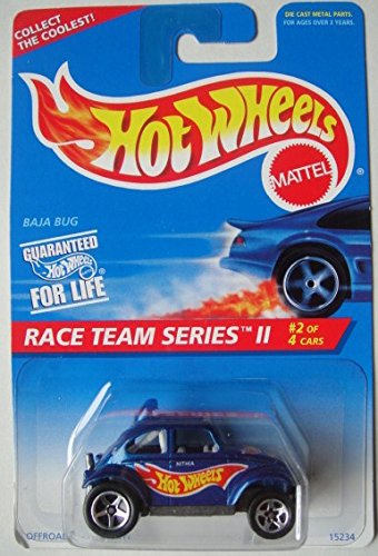 HOT WHEELS RACE TEAM SERIES II 2/4 BLUE BAJA BUG 5 SPOKE 1:64 SCALE DIE CAST