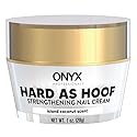 Onyx Professional Hard as Hoof Nail Strengthening Cream, Coconut Scent - Nail Growth and Conditioning Cuticle Cream Stops Splits, Chips, Cracks