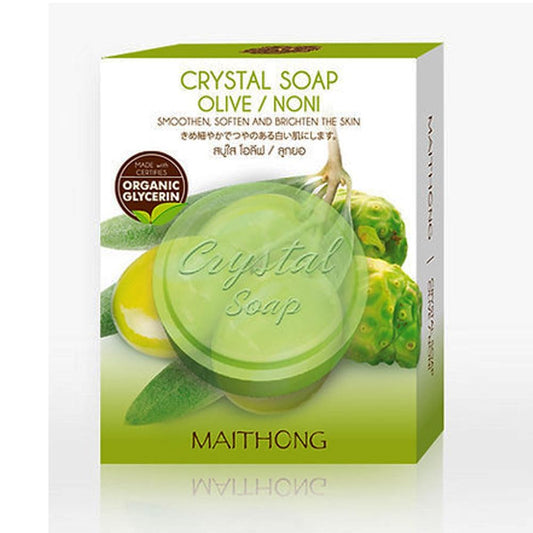 Maithong Crystal Soap (Olive/Noni) 70 Gram. Beauty & Personal Care Maithong
