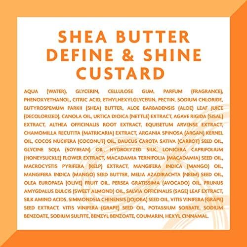 Cantu Natural Hair Define & Shine Custard 12 Ounce Jar (354ml) (2 Pack)