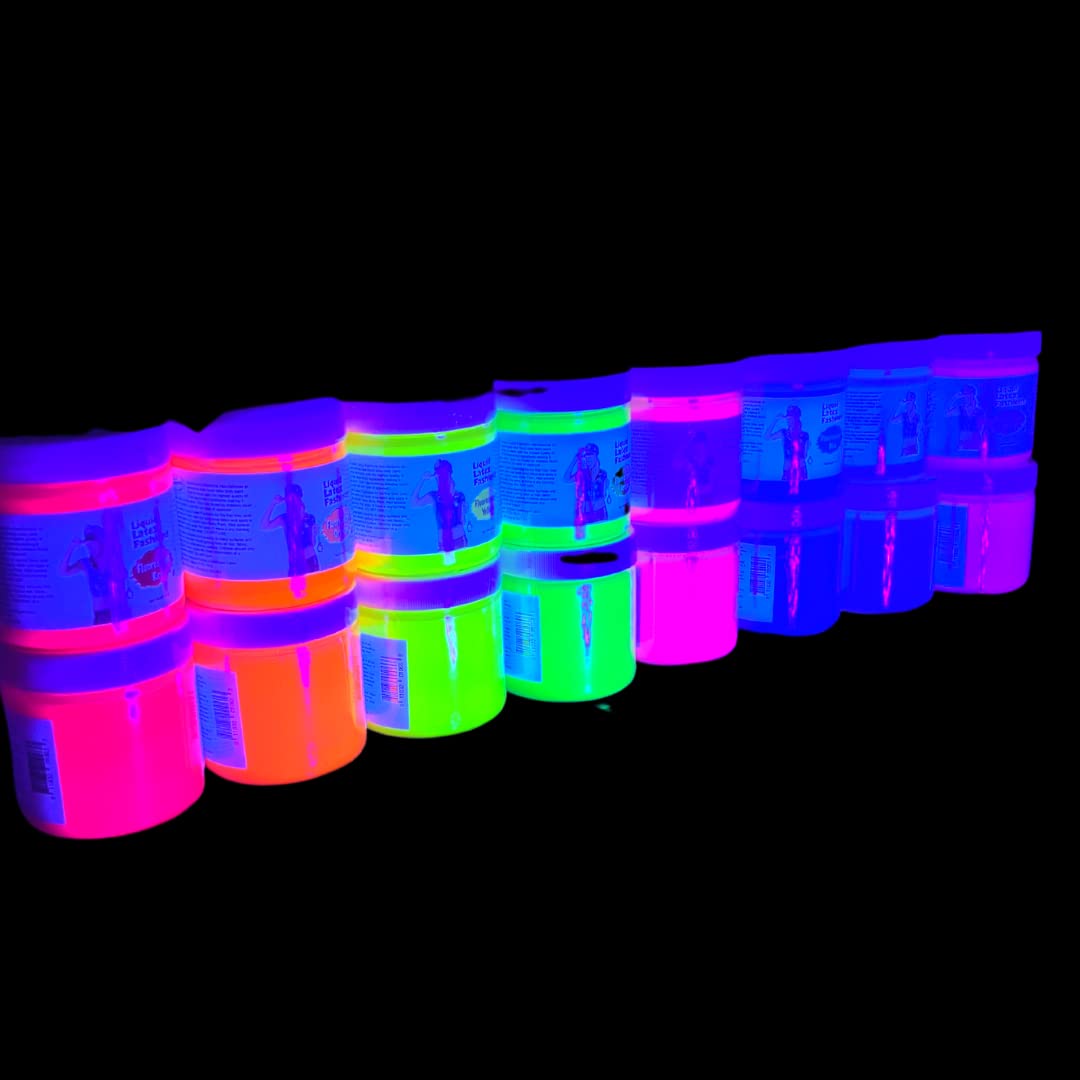 Liquid Latex Blacklight UV Reactive Body Paint, Glow Body Paint, Ideal for Art, Ammonia Free No Odor, Easy On and Off, Cosplay Makeup