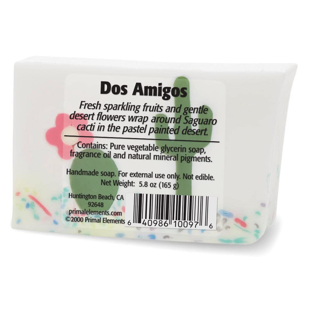 Primal Elements Glycerin Bar Soap | Helps All Skin Types, Sensitive, Oily & Dry Skin | NO PARABENS, VEGAN, GLUTEN FREE, 100% VEGETABLE BASE - (Dos